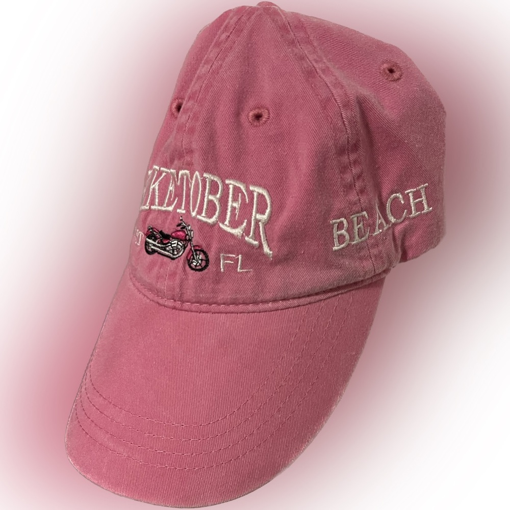 BIKETOBER FEST 🏍️ Daytona Beach FL • Pink Ball Cap • Adjustable Back 🏍️